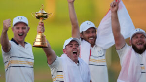 Rory McIlroy Justin Rose. Tommy Fleetwood tyrrell Hatton 2025 Ryder Cup